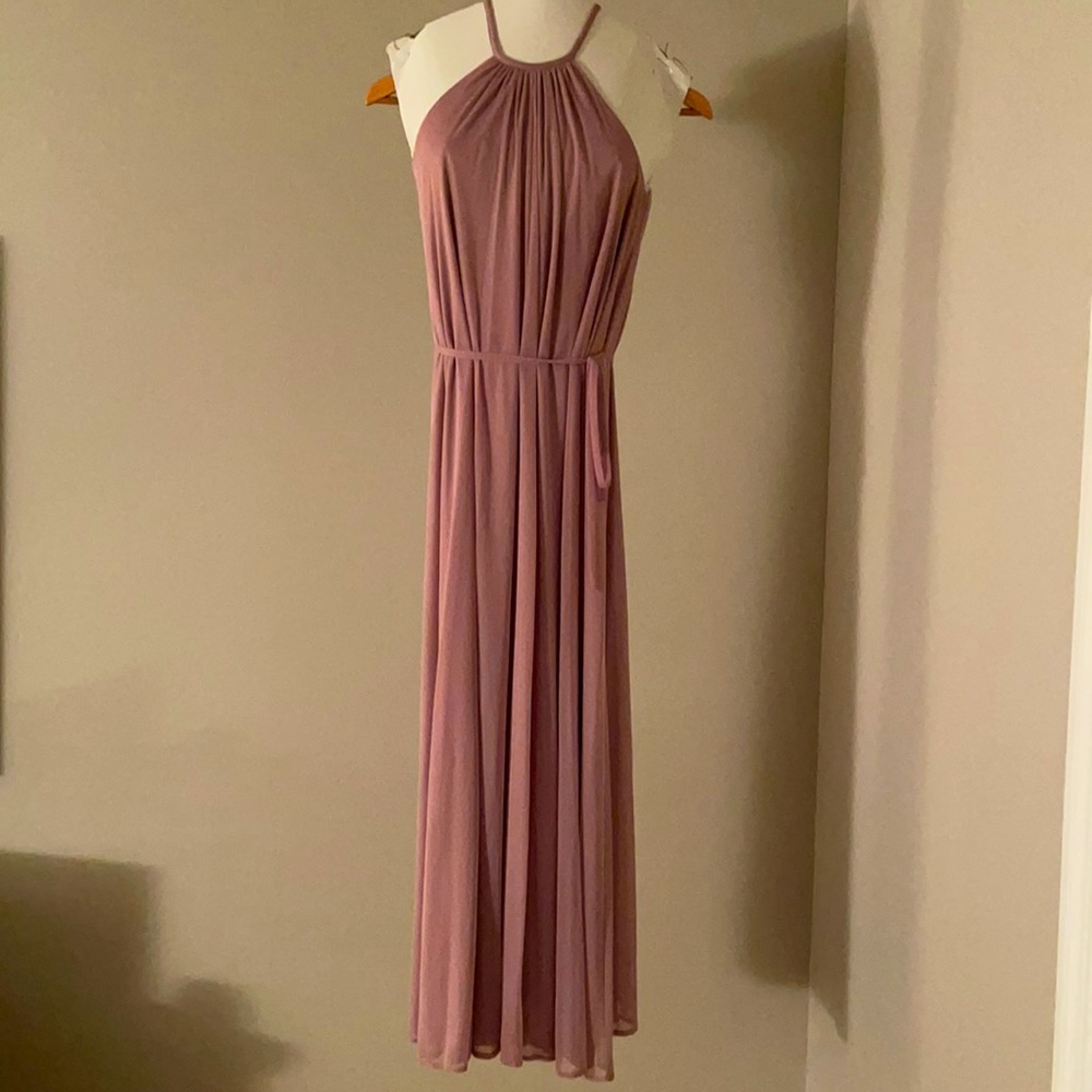 David’s Bridal quartz full length dress. Size 0